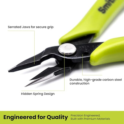 Smithology 5.3" Mini Needle Nose Pliers 3-Pack | Precision Long Nose Pliers - Image 2