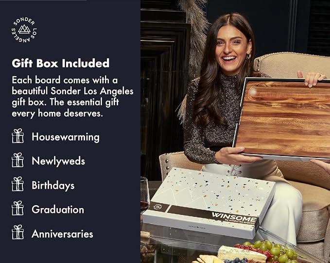 Sonder Los Angeles, Thick Sustainable Acacia Wood Cutting Board - Image 4