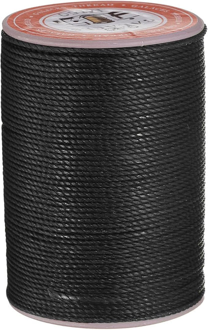 uxcell Round Leather Sewing Waxed Thread, 55m / 60 Yards Wax Polyester String by uxcell