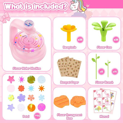 cosone Crafts Kits for Kids Ages 4-8, DIY Fabric Flower Bouquet Kit for 5 6 7 8 - Image 2