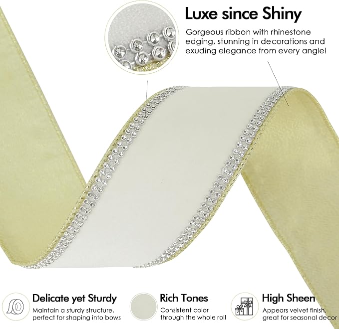 MEEDEE Gold & White Velvet - Image 3