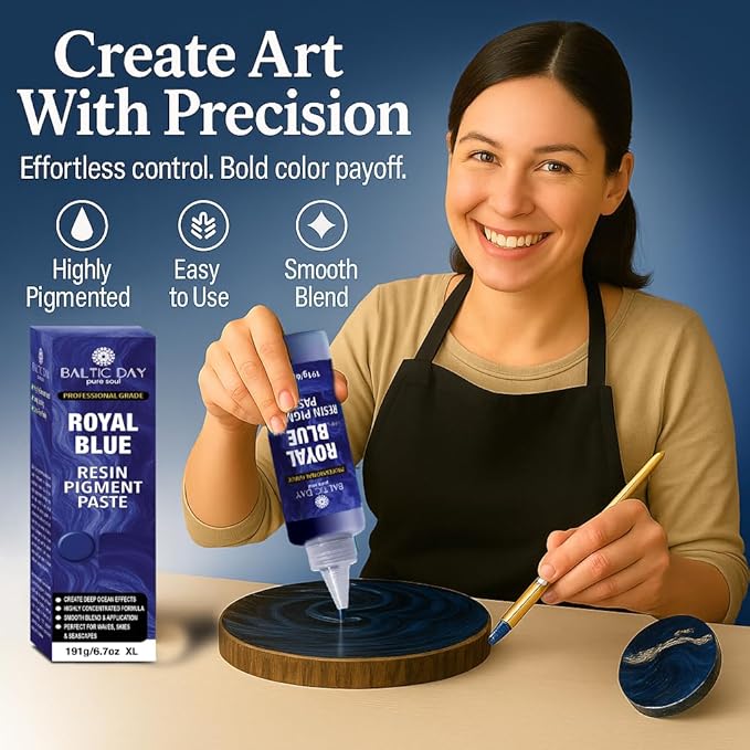 Royal Blue Epoxy Resin Pigment Paste XL – Opaque Epoxy Dye & High Concentration - Image 6