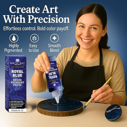 Royal Blue Epoxy Resin Pigment Paste XL – Opaque Epoxy Dye & High Concentration - Image 6