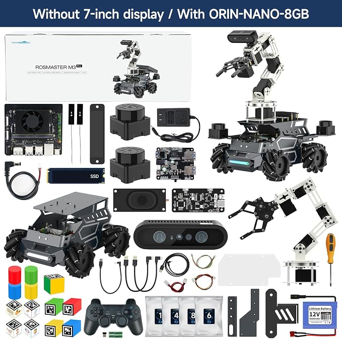 Yahboom Jetson Orin Nano 8GB ROS2 AI Robot Kit Large AI Model Supports 3D - Image 9
