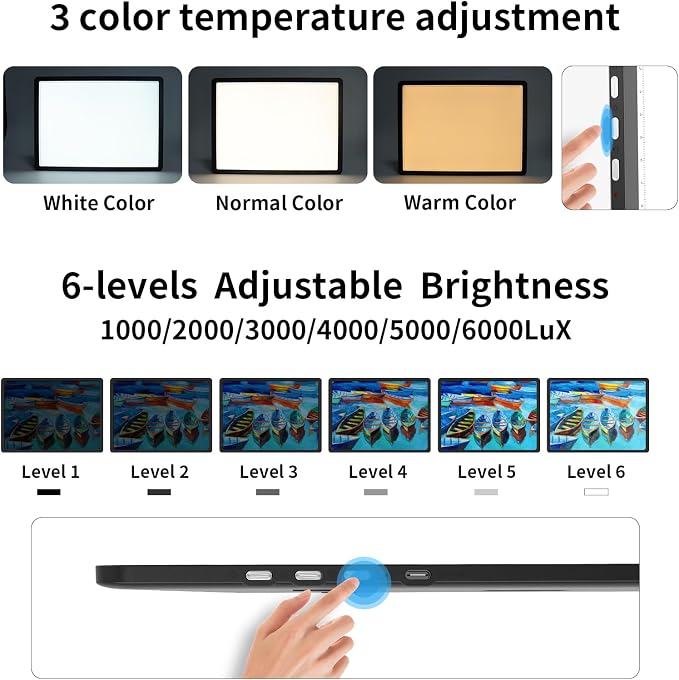 TOHETO A3 Light Board for Diamond Painting, Super Bright Magnetic Light Pad - Image 4