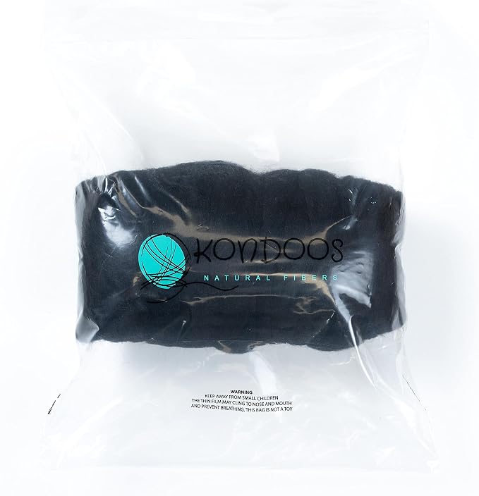 Colored Natural Wool roving, 1 lb. Best Wool - Image 3