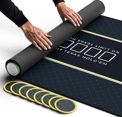 Newverest Poker Table Top 70" x 35", Texas Hold'em Poker Mat by Newverest