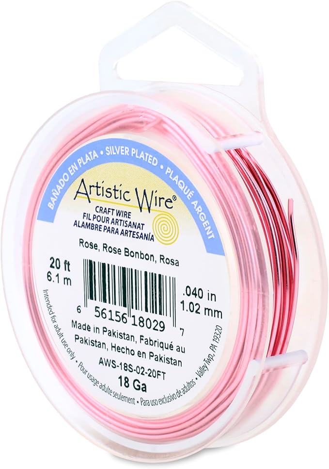 Artistic Wire, 18 Gauge Silver Plated Tarnish Resistant Colored Copper Craft by ArtisticWire