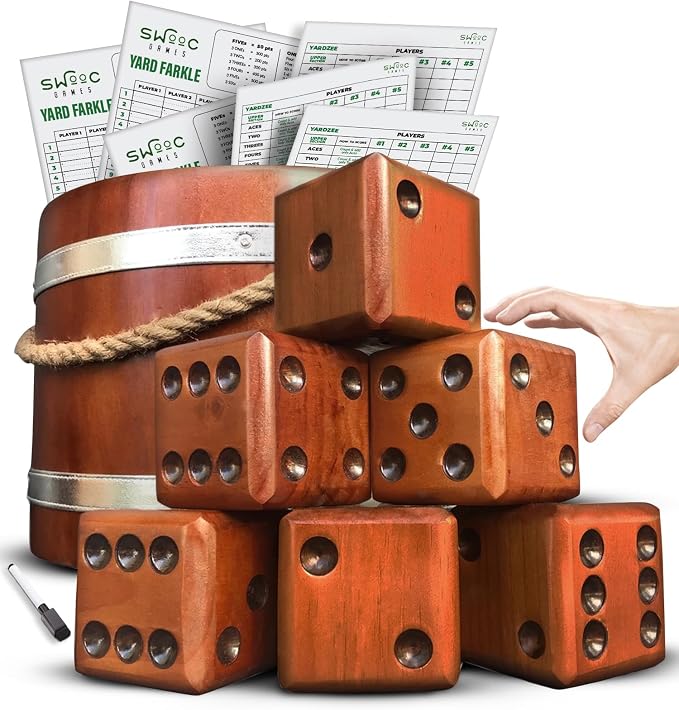 SWOOC Games - Yardzee, Farkle & 20+ Giant Dice Games Yard Dice by SwoocGames