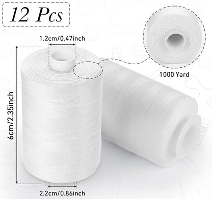 ilauke Thread for Sewing 12 Spools 1000 Yards Each, Polyester All Purpose - Image 3