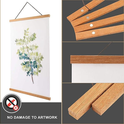 WITCOLOR 36 Inch Wide Magnetic Frames, Strong Magnet, Wood Poster Hanger - Image 4