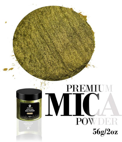 Pickle Green Mica Powder for Epoxy Resin 56g / 2oz. Jar - Image 2