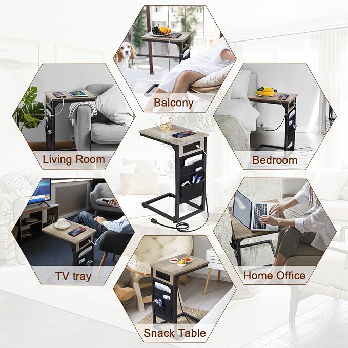 AMHANCIBLE C Shaped End Table - Image 5