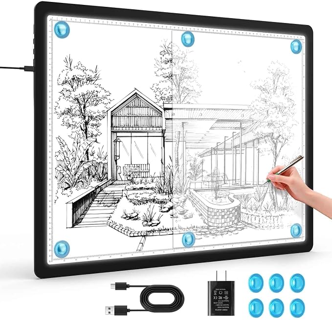 Heanolier A2 Artist tracing Light Box Copy Table, Large Magnetic Light pad by Unknown