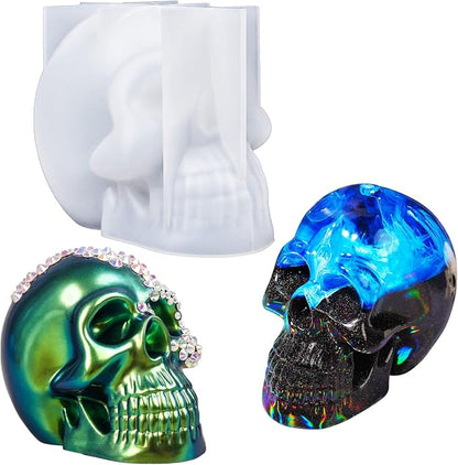 LET'S RESIN Silicone 3D Large Skull Shape Molds, Skeleton Skull Epoxy Resin Mold by LETSRESIN