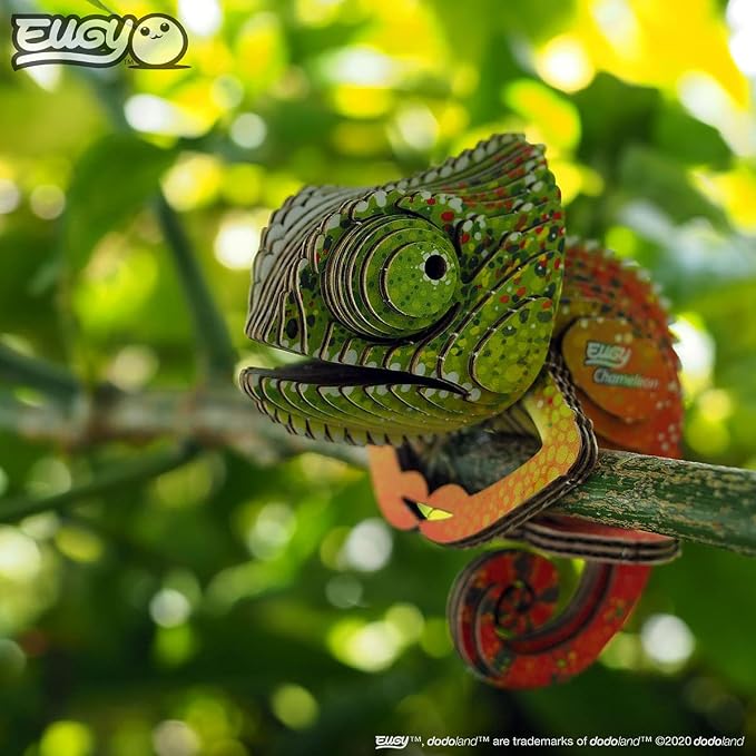 Eugy Chameleon 3D Puzzle, 31 Piece Eco-Friendly Educational Toy Puzzles - Image 2