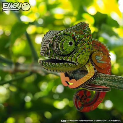 Eugy Chameleon 3D Puzzle, 31 Piece Eco-Friendly Educational Toy Puzzles - Image 2