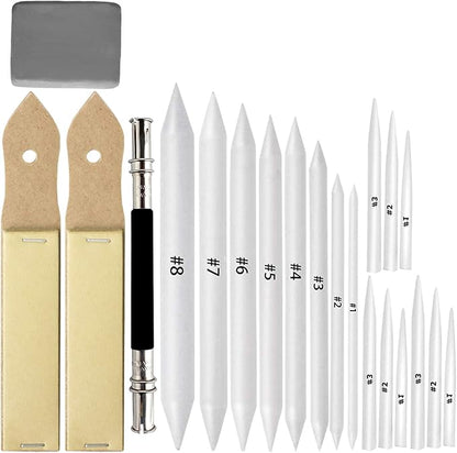 21 Pcs Blending Stumps and Tortillions Set by VENCINK