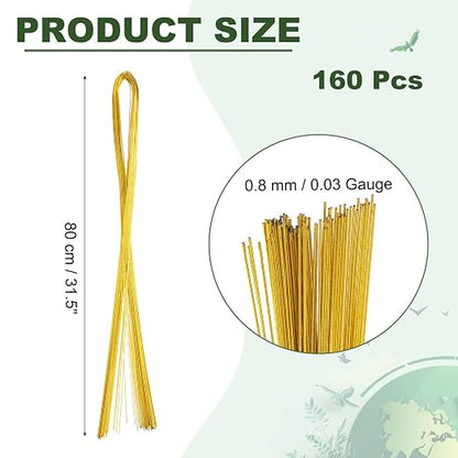 PATIKIL 32 Inch 22 Gauge Floral Stem Wire, 4 Pack/160 Pieces Bouquet Stem Paper - Image 2