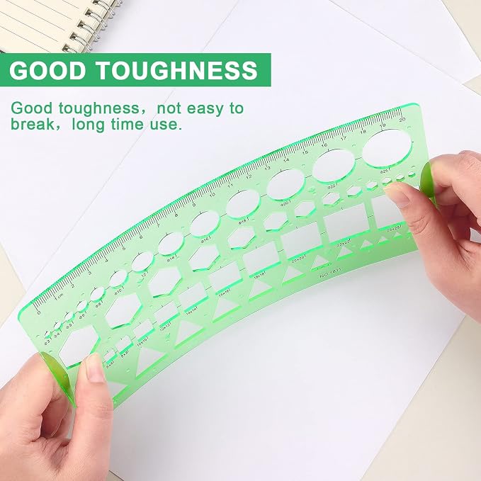 Tamaki Circle Template Measuring Geometry Ruler Geometric Drawings Stencils - Image 5