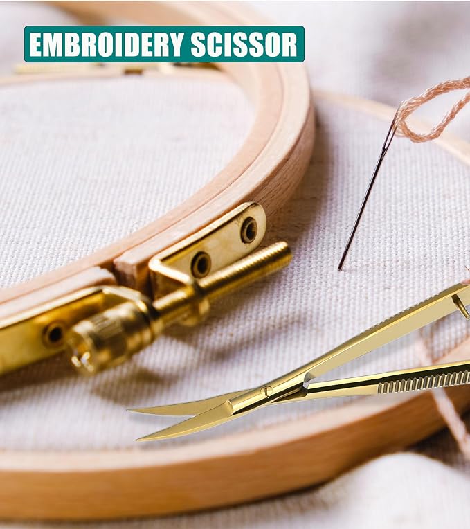 Cross Edge Curved Spring Scissors 5 Inch Stainless Steel Precision Eyebrow & - Image 8