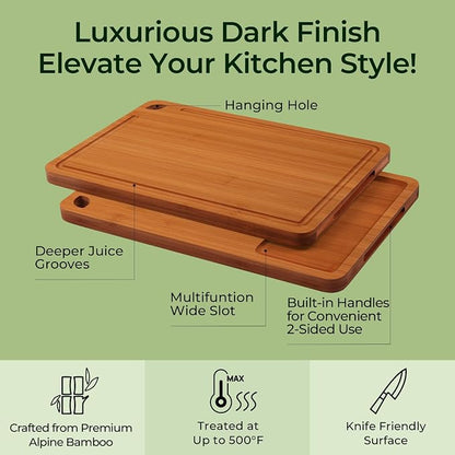 Bamboo Cutting Board, Durable Wood Cutting Boards - Image 4