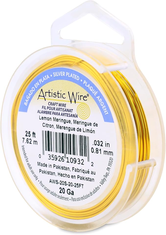 Artistic Wire, 20 Gauge Silver Plated Tarnish Resistant Colored Copper Craft by ArtisticWire