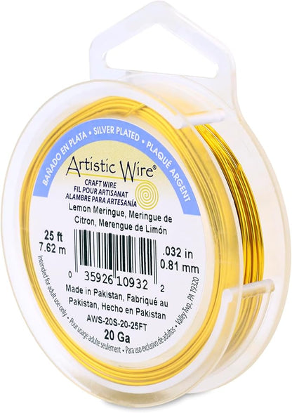 Artistic Wire, 20 Gauge Silver Plated Tarnish Resistant Colored Copper Craft by ArtisticWire