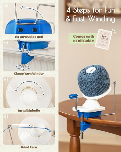 Adhafera Yarn Winder with Guide, Yarn Ball Winder - Image 4