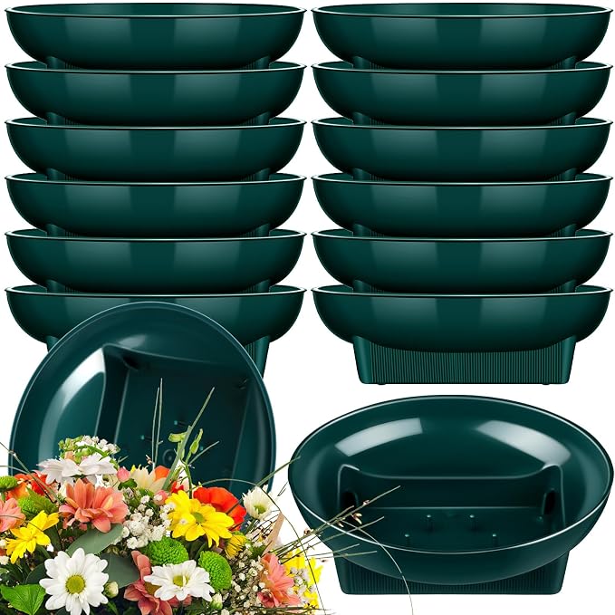 Karenhi 36 Pcs Floral Supplies Green Bowls by Karenhi