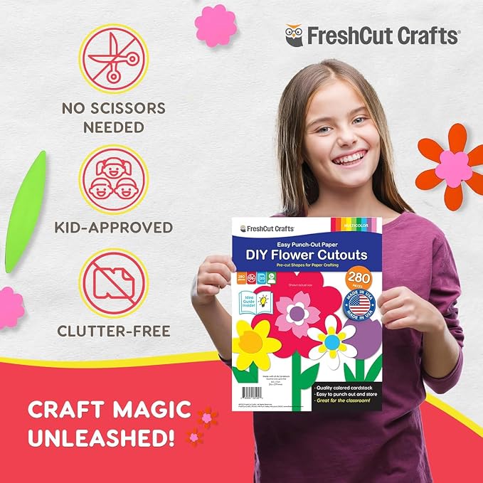 FreshCut Crafts: 280 Pieces of DIY Flower Cutouts - Image 6