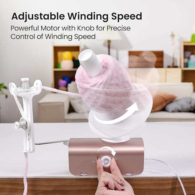Winartton Electric Yarn Winder for Crocheting, Heavy-Duty Yarn Ball Winder 10 - Image 5