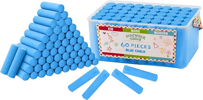 Kid Made Modern 60 Count Pack of Sidewalk Chalk – Blue by KidMadeModern