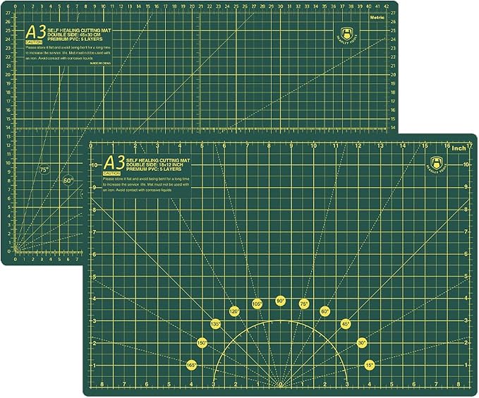 Headley Tools 18"x12" Thickened Self Healing Cutting Mat, A3 Rotary Cutting by HeadleyTools