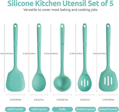 600ºF Heat Resistant Kitchen Utensil: U-Taste 13.6" Extra Long Silicone Cooking - Image 2
