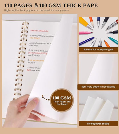Blank Spiral Notebook Journal 8.5” x 11”, A4 Large Sketch Book - Image 4