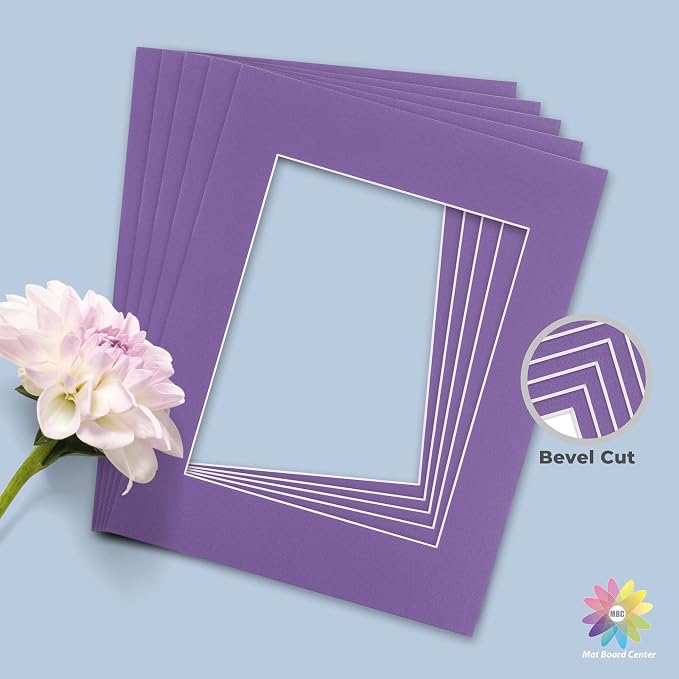 Mat Board Center, 11x14 for 8x10 Purple Color Mats - Image 5
