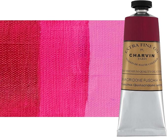 Charvin Extra Fine Oil Paint, Quinacridone Fuschia 60 mL - Image 2