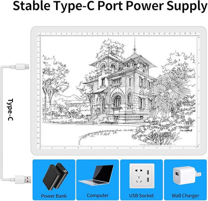 TOHETO A4 Light Board with Bag for Diamond Painting, Super Bright Magnetic - Image 8