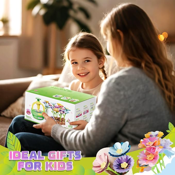 Plunack Flower Bouquets Toys for Kids Age 4-8, Flower Press Kit DIY Flowers - Image 7