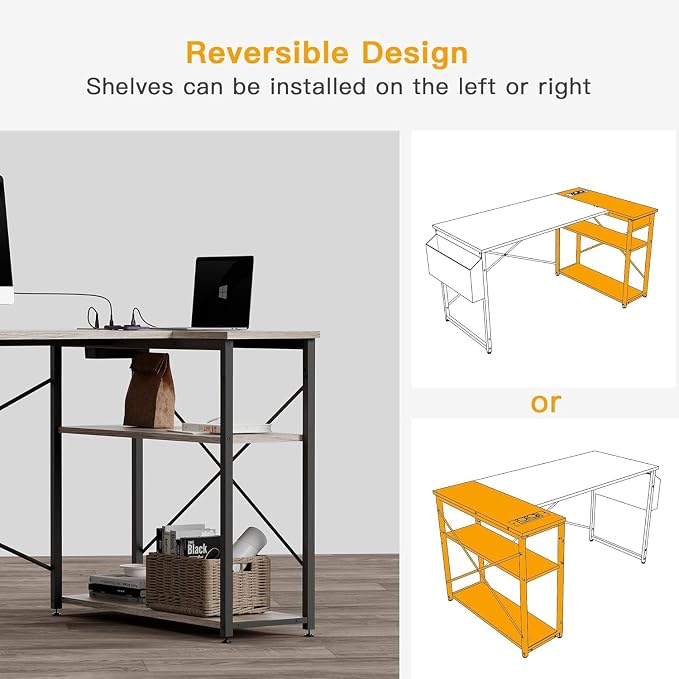 TIQLAB L Shaped Computer Desk - Image 4