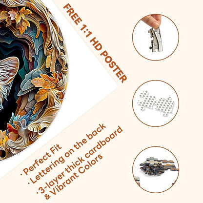 masseruon Puzzles for Adults 1000 Pieces-Cat Puzzle-26.6 * 26.6in Round Jigsaw - Image 4