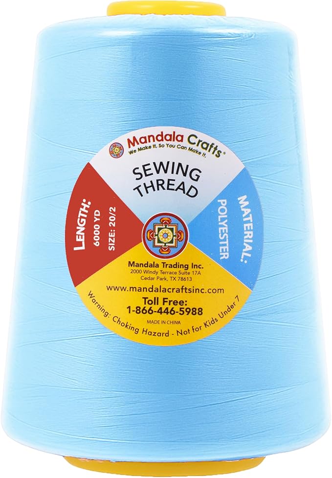 Mandala Crafts 4 Pack of Serger Threads Cones Spools - Image 4