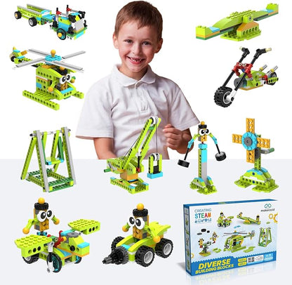 makerzoid Building Robot Kit, 370+ Educational DIY Building Blocks, 100+ Models by Makerzoid