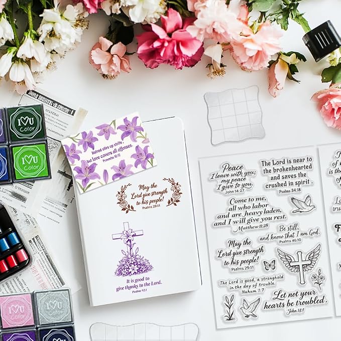 6 Pcs Christian Bible Verse Clear Stamps - Image 7