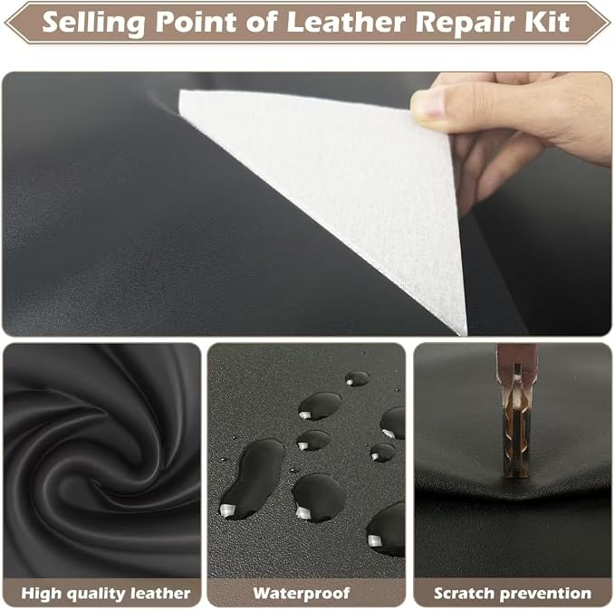 Leather Repair Tape, 23.6x79 inch Leather Patches - Image 3
