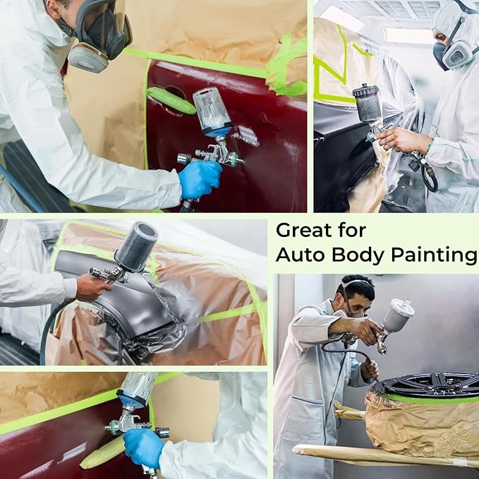 Pre-Taped Painting Masking Paper: 8 Rolls 6 Inch x 50 Feet Tape and Drape - Image 6