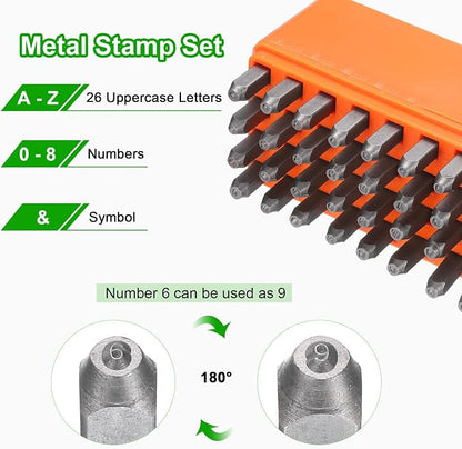 HARFINGTON 36pcs Metal Stamping Kit 1/16" Steel Uppercase Letter and Number - Image 3