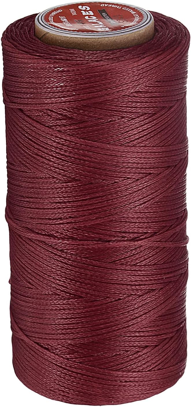 uxcell Flat Leather Sewing Waxed Thread, 140m / 153 Yards Polyester Wax String by uxcell