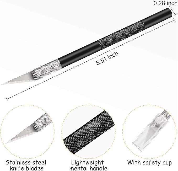 15 Pack Exacto Knife Set, Hobby Knife, Back to School Supplies Craft Knifes Kit - Image 2